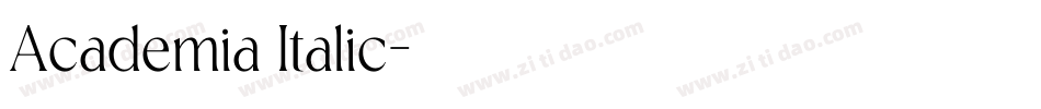 Academia Italic字体转换